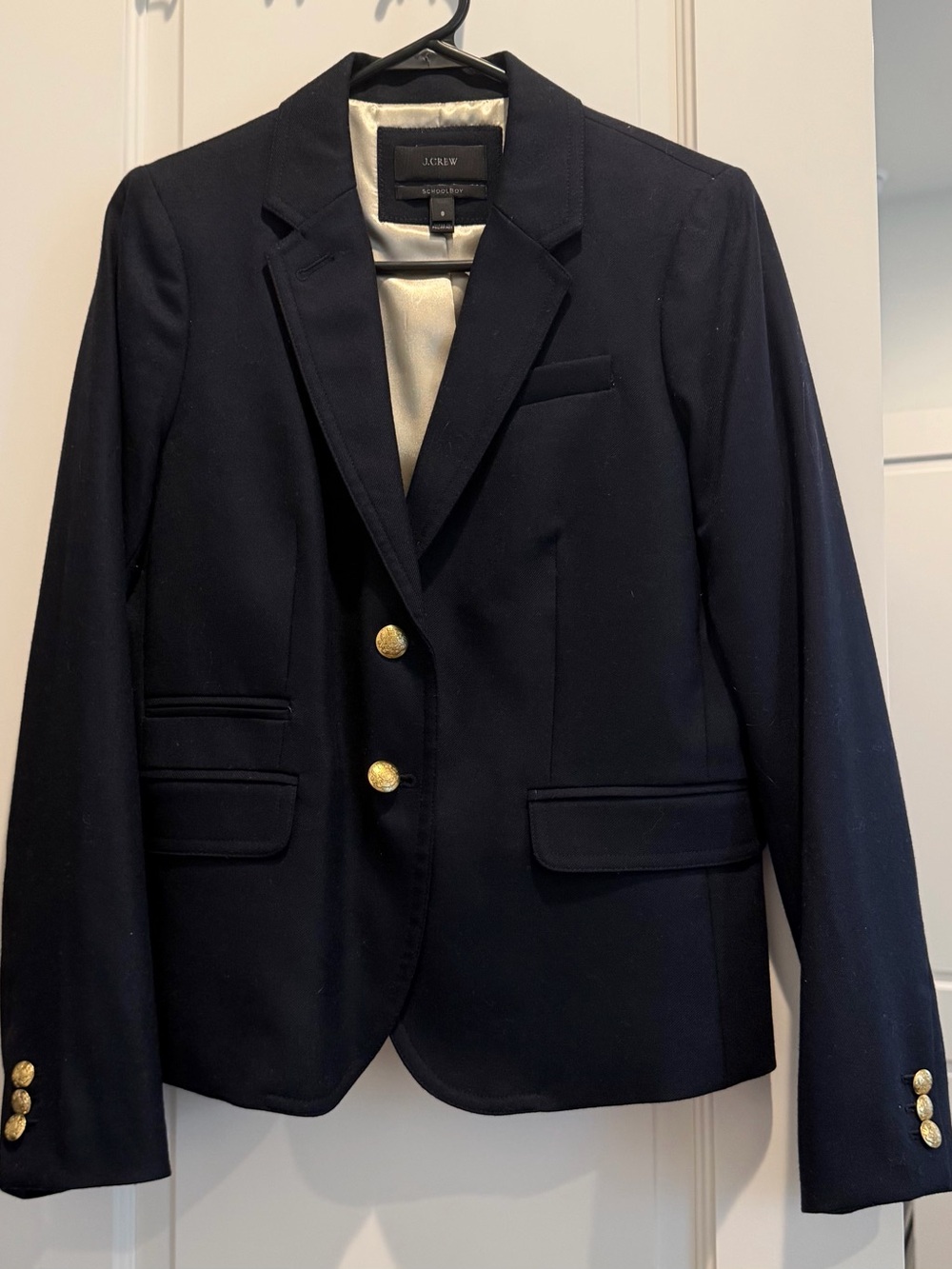 J. Crew Dark Navy Blazer with Gold Buttons